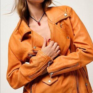 We The Free Free People Leather Moto Jacket – S – MSRP $498